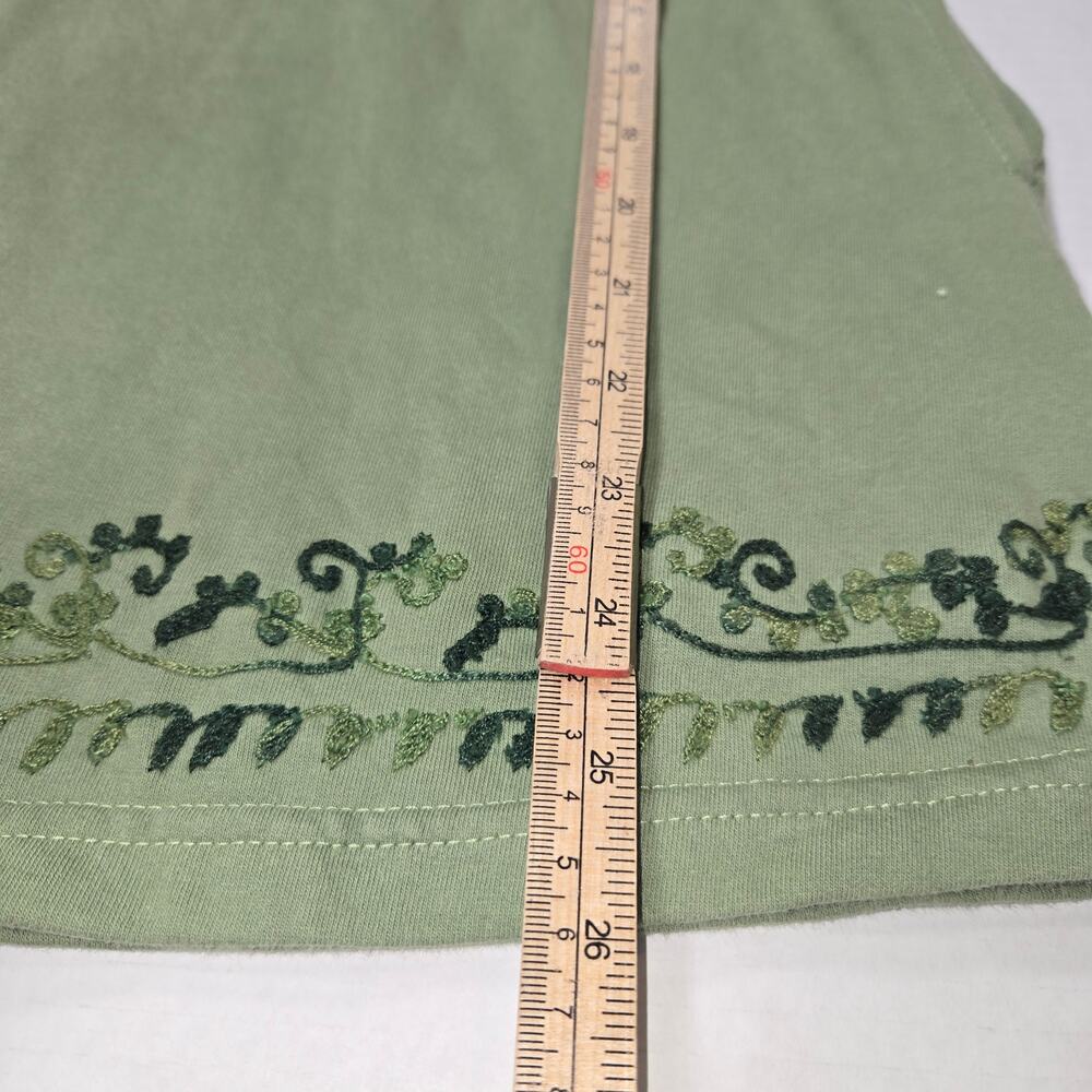 Blue Sky Clothing Co. Womens S Green‎ Embroidered Hooded Pullover Tunic Top Boho - Picture 7 of 11